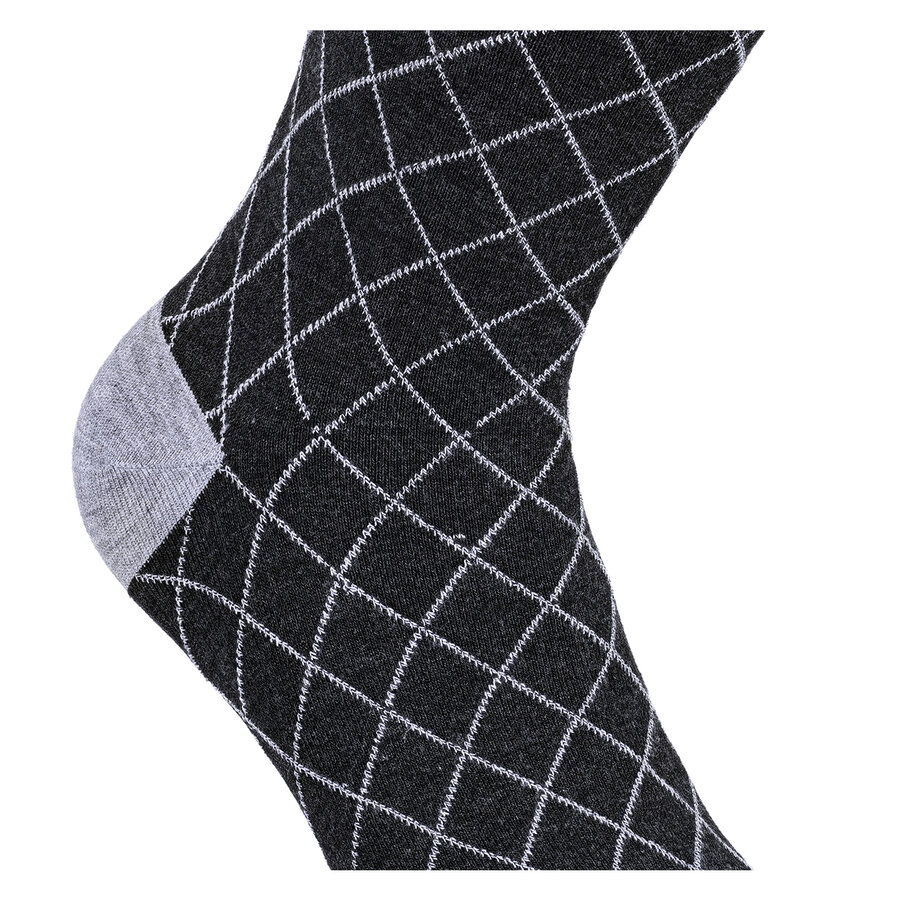 Herren Muster Bambussocken Apollo anthrazit-mix - 28