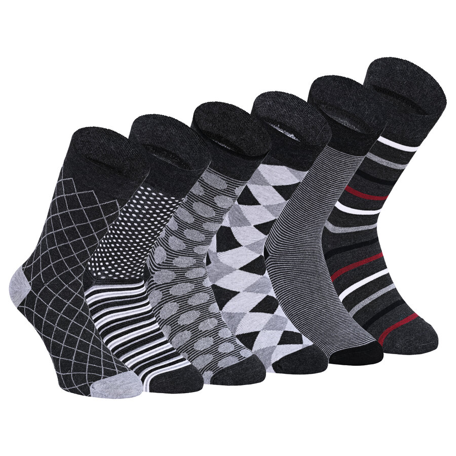 Herren Muster Bambussocken Apollo anthrazit-mix