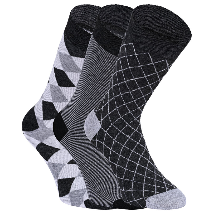 Herren Muster Bambussocken Apollo anthrazit-mix - 14
