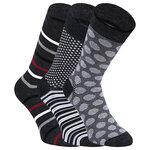 Herren Muster Bambussocken Apollo anthrazit-mix - 25