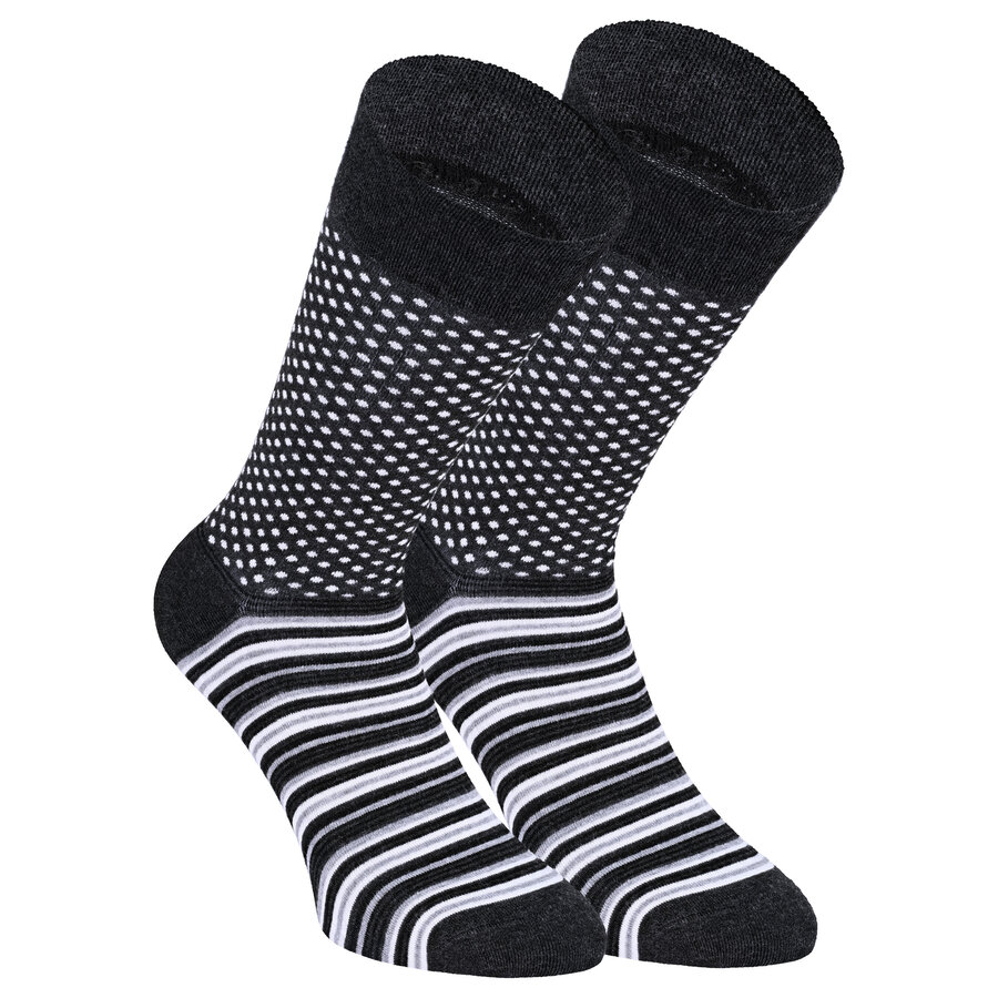 Herren Muster Bambussocken Apollo anthrazit-mix - 33