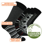 Herren Muster Bambussocken Apollo anthrazit-mix - 37