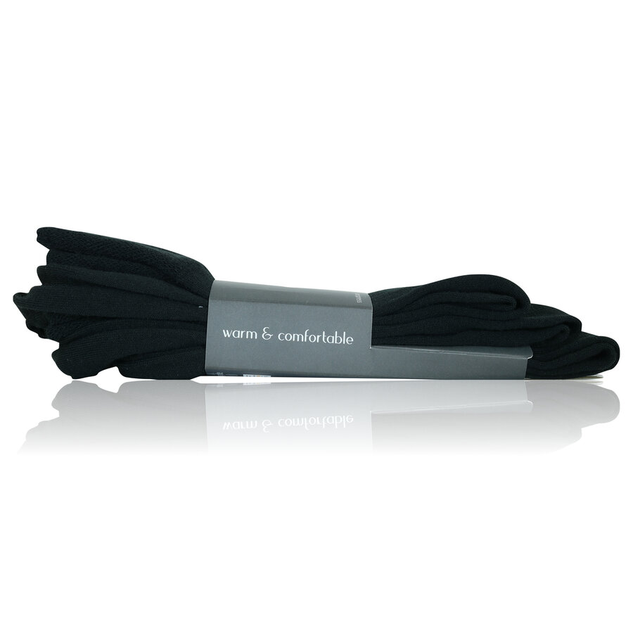 Herren Socken ohne Gummidruck Merino-Wolle Apollo schwarz - 5