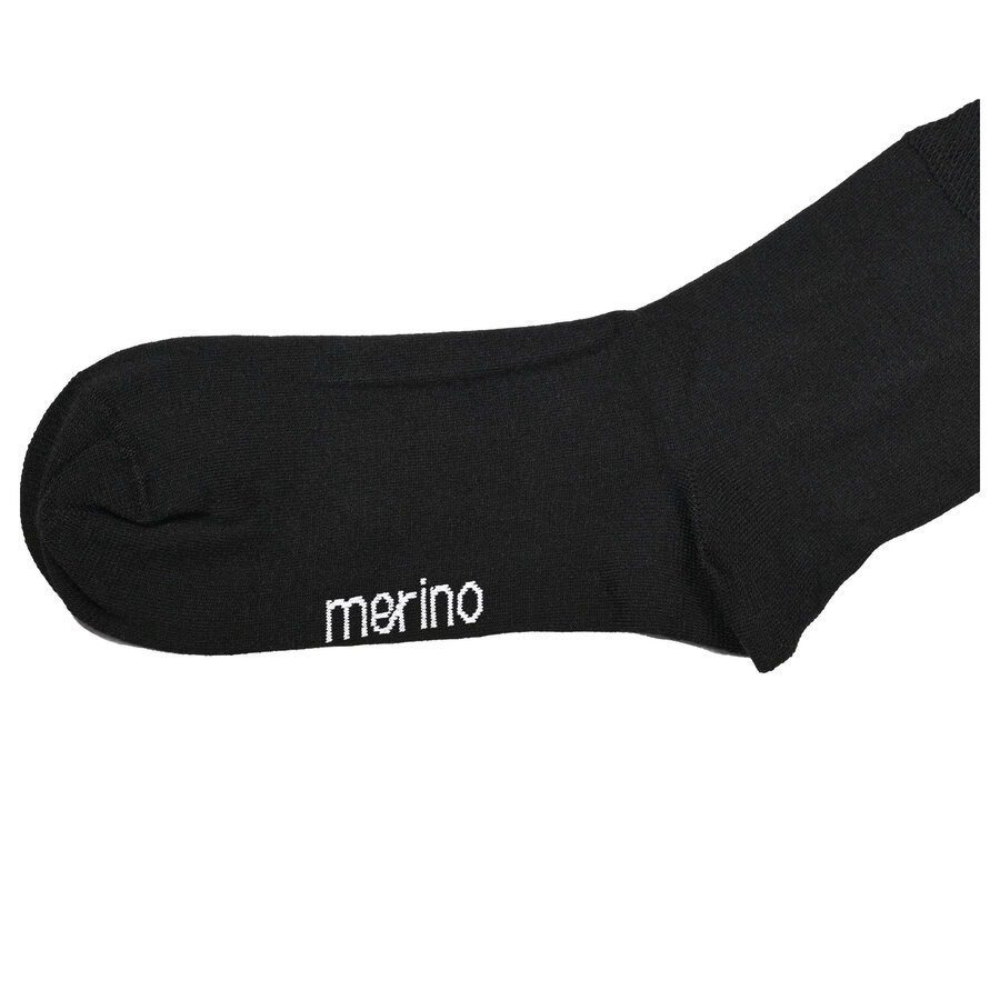 Herren Socken ohne Gummidruck Merino-Wolle Apollo schwarz - 3