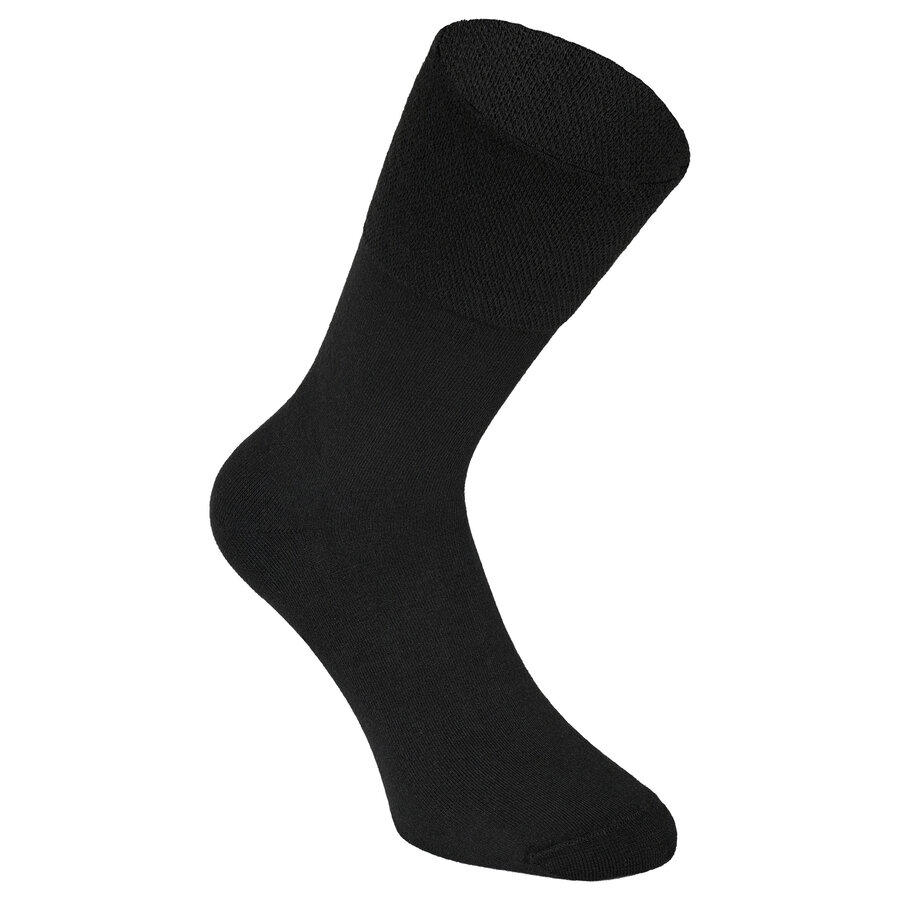 Herren Socken ohne Gummidruck Merino-Wolle Apollo schwarz - 4