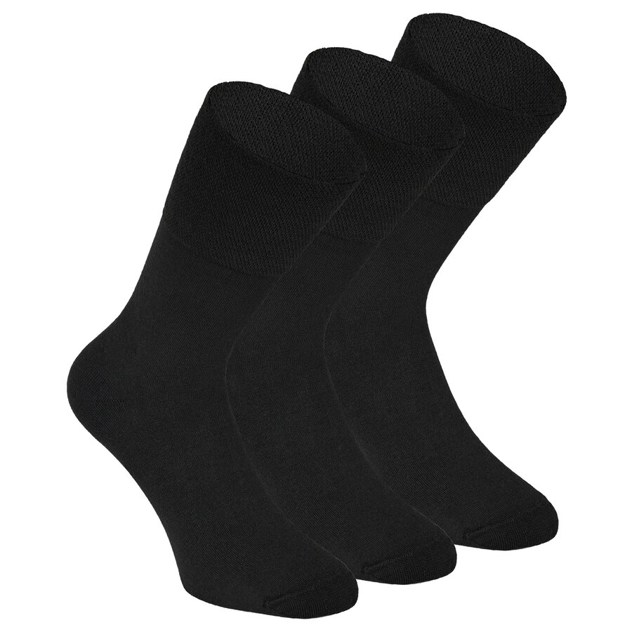Herren Socken ohne Gummidruck Merino-Wolle Apollo schwarz