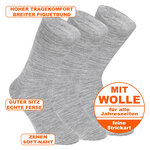 Herren Wollsocken ohne Gummidruck Merino Apollo grau-melange - 2