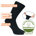 Diabetiker Venensocken dick Baumwolle Ultraflex schwarz - 10