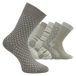Herren Socken Bio-Baumwolle Streifen Muster beige Apollo - 49