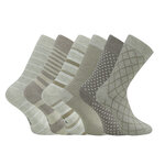 Herren Socken Bio-Baumwolle Streifen Muster beige Apollo - 48