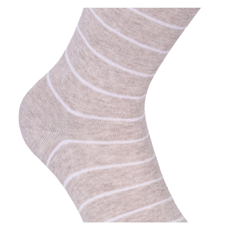 Herren Socken Baumwolle Streifen Muster beige Apollo - 29