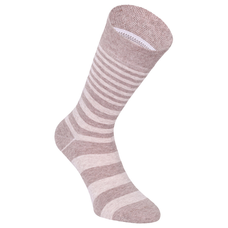 Herren Socken Baumwolle Streifen Muster beige Apollo - 8