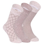 Herren Socken Bio-Baumwolle Streifen Muster beige Apollo - 3