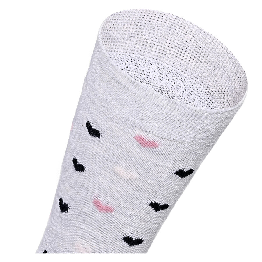 Damen Socken Baumwolle Apollo Muster Ringel Herzen Sterne beige-altrosa-mix - 3