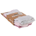 Damen Socken Bio-Baumwolle Apollo Muster Ringel Herzen Sterne beige-altrosa-mix - 17