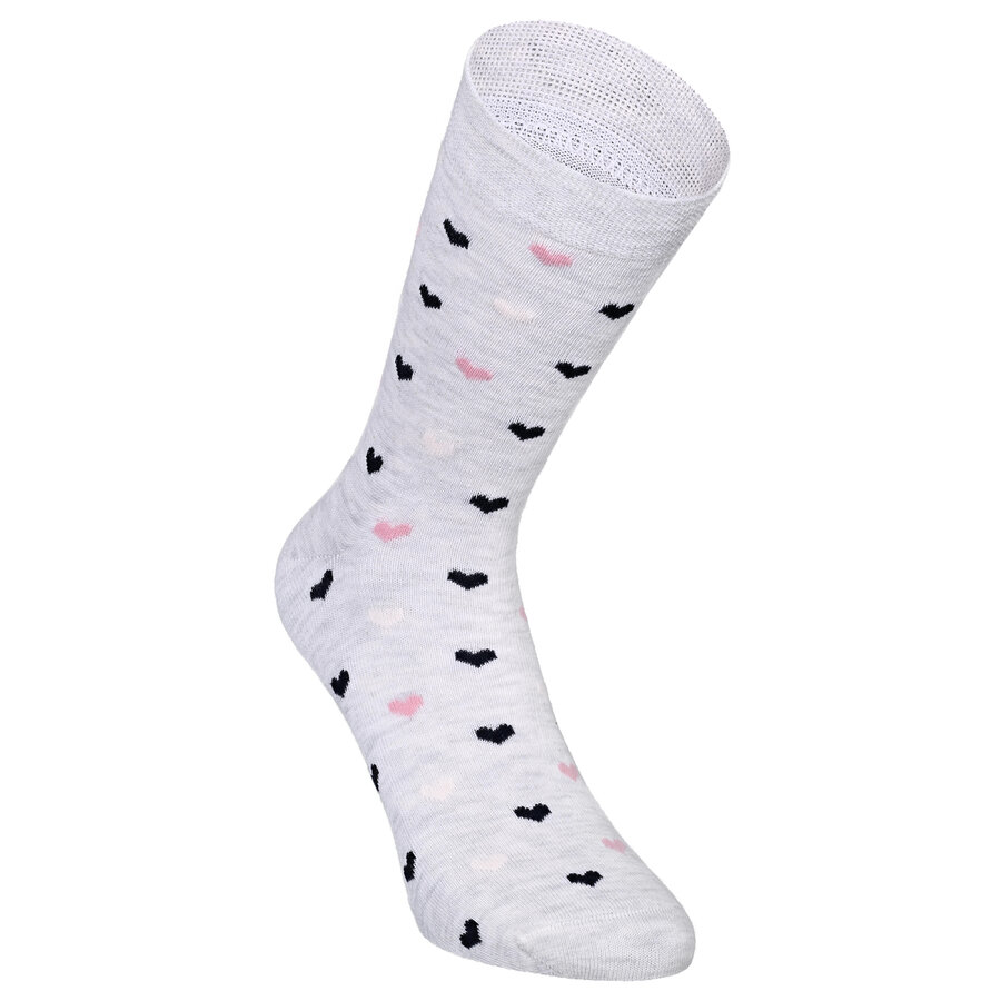 Damen Socken Baumwolle Apollo Muster Ringel Herzen Sterne beige-altrosa-mix - 34