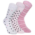 Damen Socken Bio-Baumwolle Apollo Muster Ringel Herzen Sterne beige-altrosa-mix - 33
