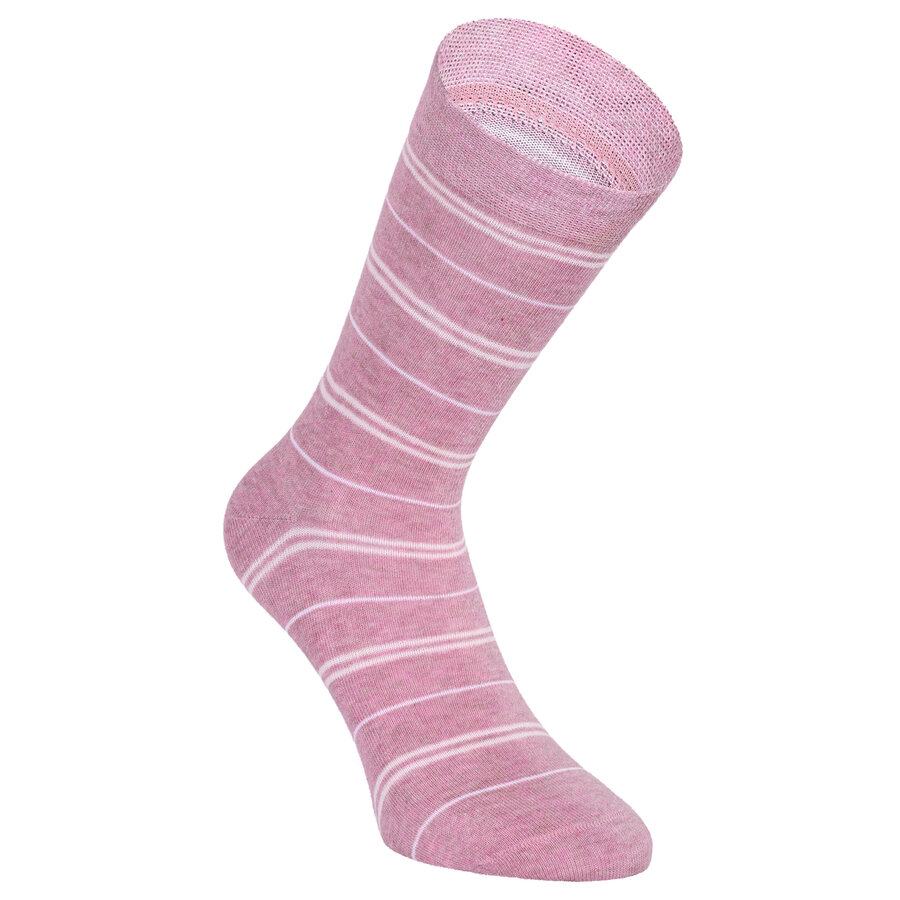 Damen Socken Baumwolle Apollo Muster Ringel Herzen Sterne beige-altrosa-mix - 22
