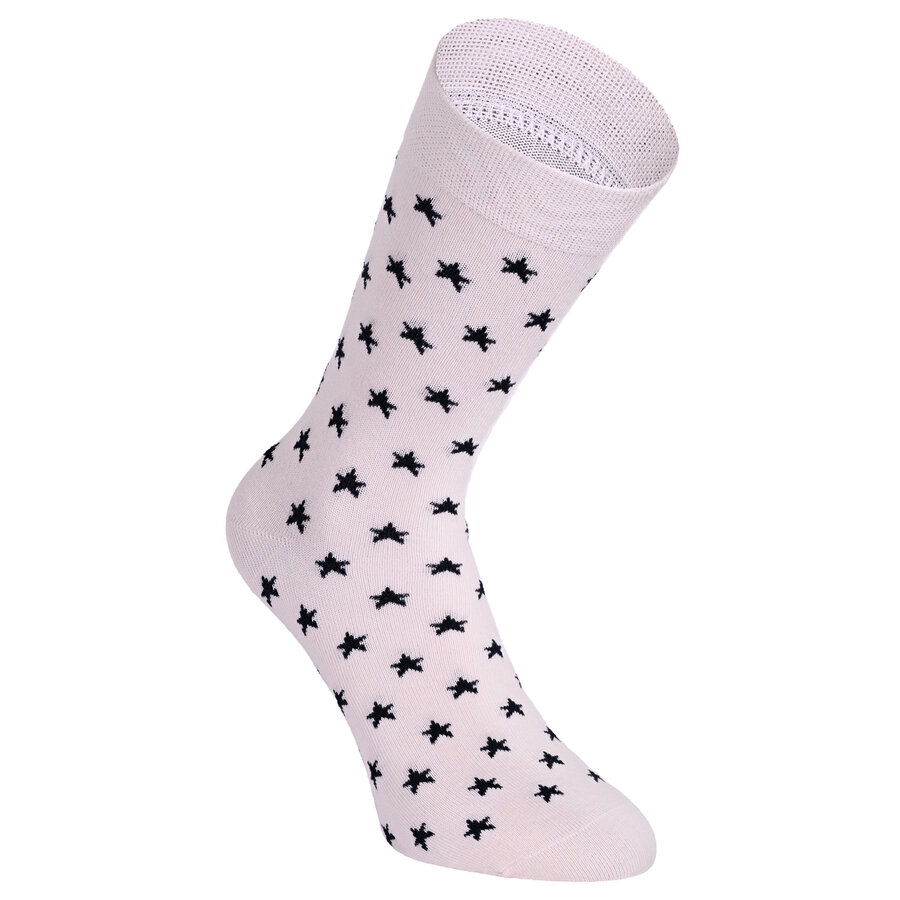 Damen Socken Baumwolle Apollo Muster Ringel Herzen Sterne beige-altrosa-mix - 35