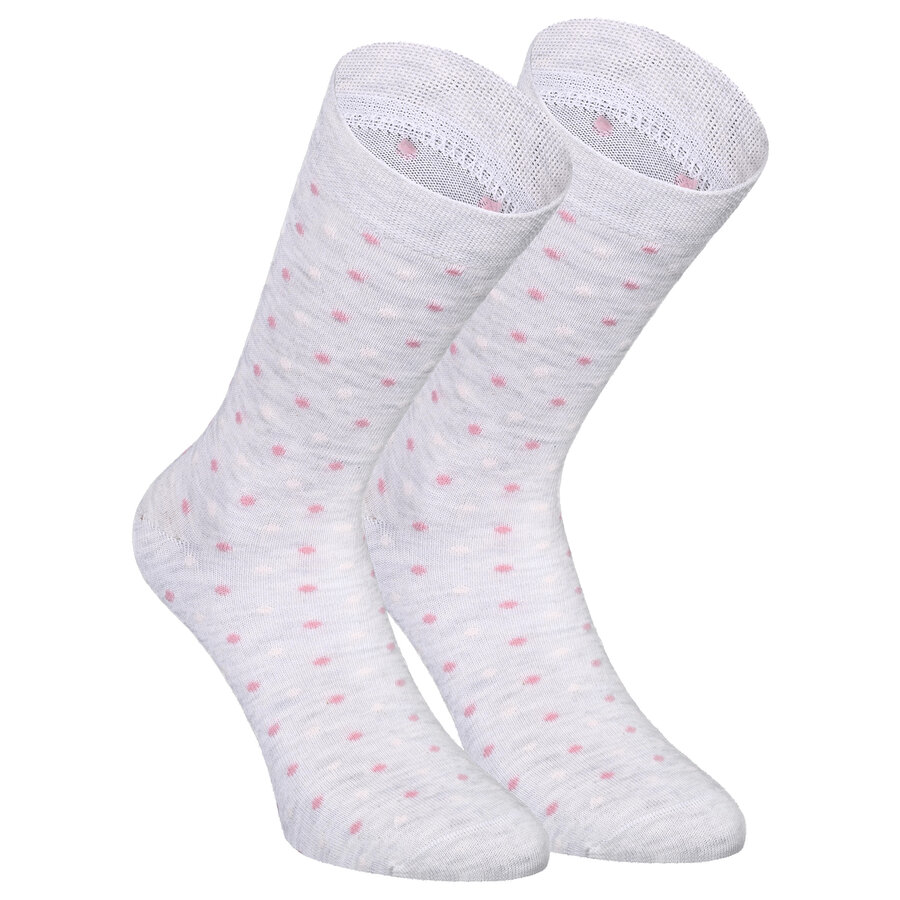 Damen Socken Baumwolle Apollo Muster Ringel Herzen Sterne beige-altrosa-mix - 23
