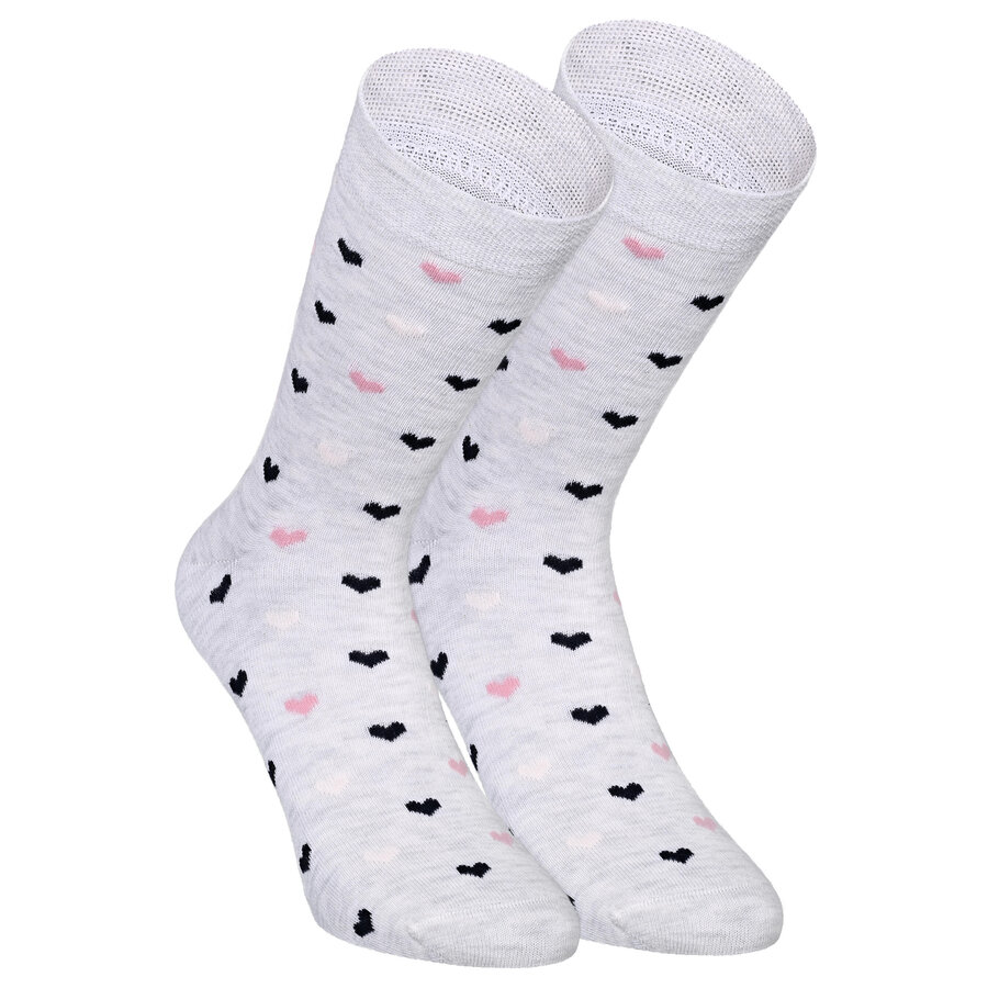Damen Socken Baumwolle Apollo Muster Ringel Herzen Sterne beige-altrosa-mix - 10