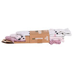 Damen Socken Bio-Baumwolle Apollo Muster Ringel Herzen Sterne beige-altrosa-mix - 25