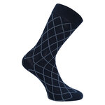 Herren Socken Bio Baumwolle Linien Muster blau-marine-mix Apollo - 40