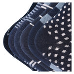 Herren Socken Bio Baumwolle Linien Muster blau-marine-mix Apollo - 38