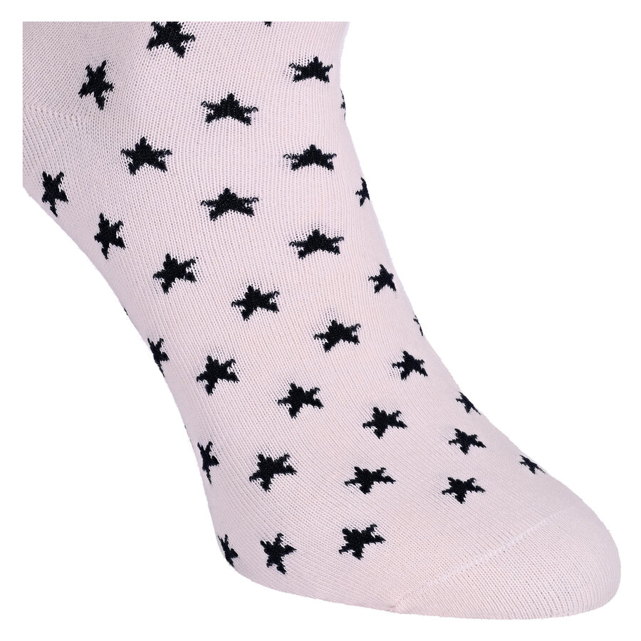 Damen Socken Baumwolle Apollo Muster Ringel Herzen Sterne beige-altrosa-mix - 27