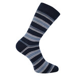 Herren Socken Bio Baumwolle Linien Muster blau-marine-mix Apollo - 41