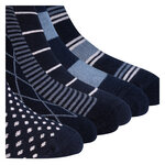 Herren Socken Bio Baumwolle Linien Muster blau-marine-mix Apollo - 39