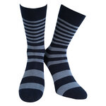 Herren Socken Bio Baumwolle Linien Muster blau-marine-mix Apollo - 51