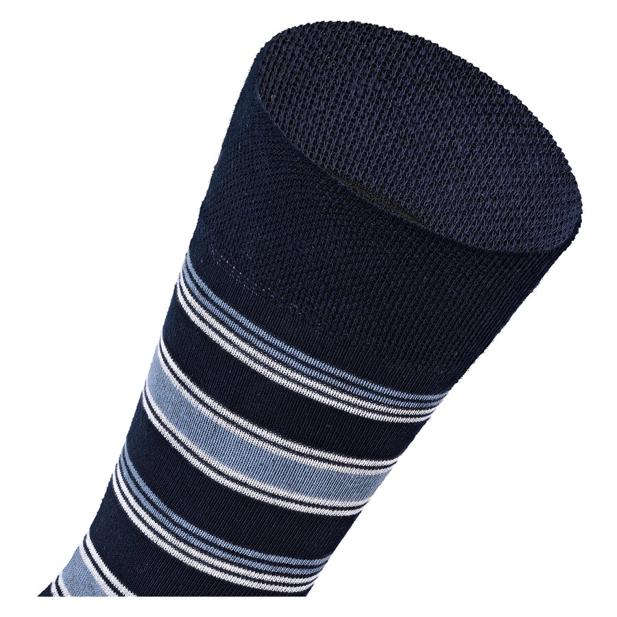 Herren Socken Baumwolle Linien Muster blau-marine-mix Apollo - 17