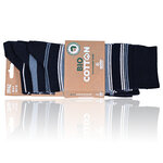 Herren Socken Bio Baumwolle Linien Muster blau-marine-mix Apollo - 2