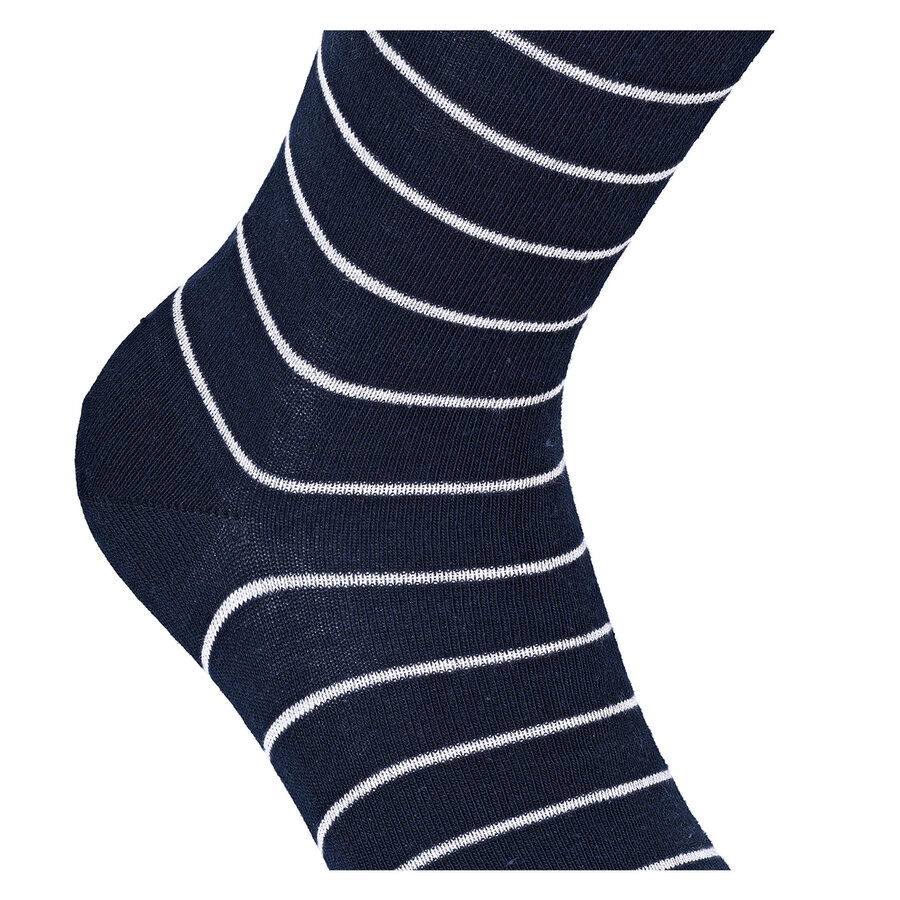 Herren Socken Baumwolle Linien Muster blau-marine-mix Apollo - 30