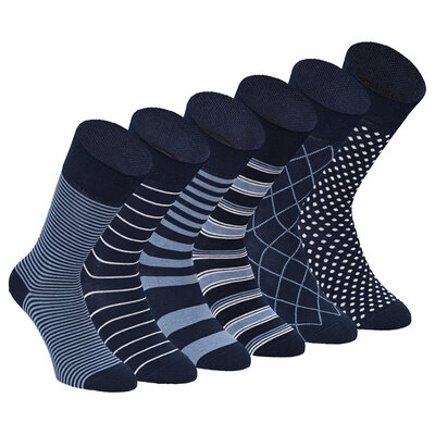 Herren Socken Bio-Baumwolle Apollo Muster Ringel Punkte