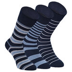 Herren Socken Bio Baumwolle Linien Muster blau-marine-mix Apollo - 15