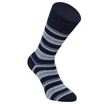 Herren Socken Bio Baumwolle Linien Muster blau-marine-mix Apollo - 21