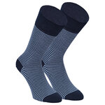 Herren Socken Bio Baumwolle Linien Muster blau-marine-mix Apollo - 34