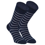 Herren Socken Bio Baumwolle Linien Muster blau-marine-mix Apollo - 23