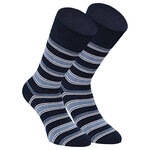 Herren Socken Bio Baumwolle Linien Muster blau-marine-mix Apollo - 11
