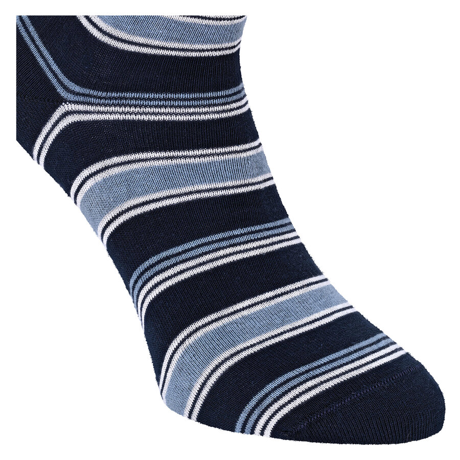 Herren Socken Baumwolle Linien Muster blau-marine-mix Apollo - 14