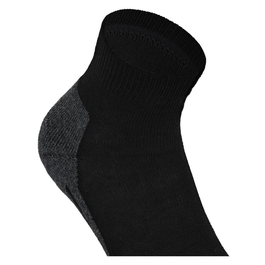 Sport Sneaker Kurzsocken mit Silber Frottee Fußbett Made in Germany schwarz - 3