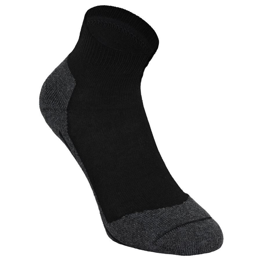 Sport Sneaker Kurzsocken mit Silber Frottee Fußbett Made in Germany schwarz - 8