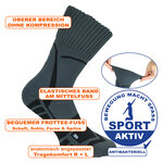 Diabetiker Trekking Wandersocken Deodorant Silberionen dunkelgrau - 14