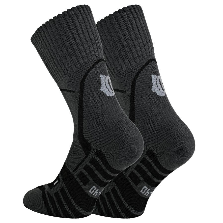 Diabetiker Trekking Wandersocken mit Silber dunkelgrau - 12