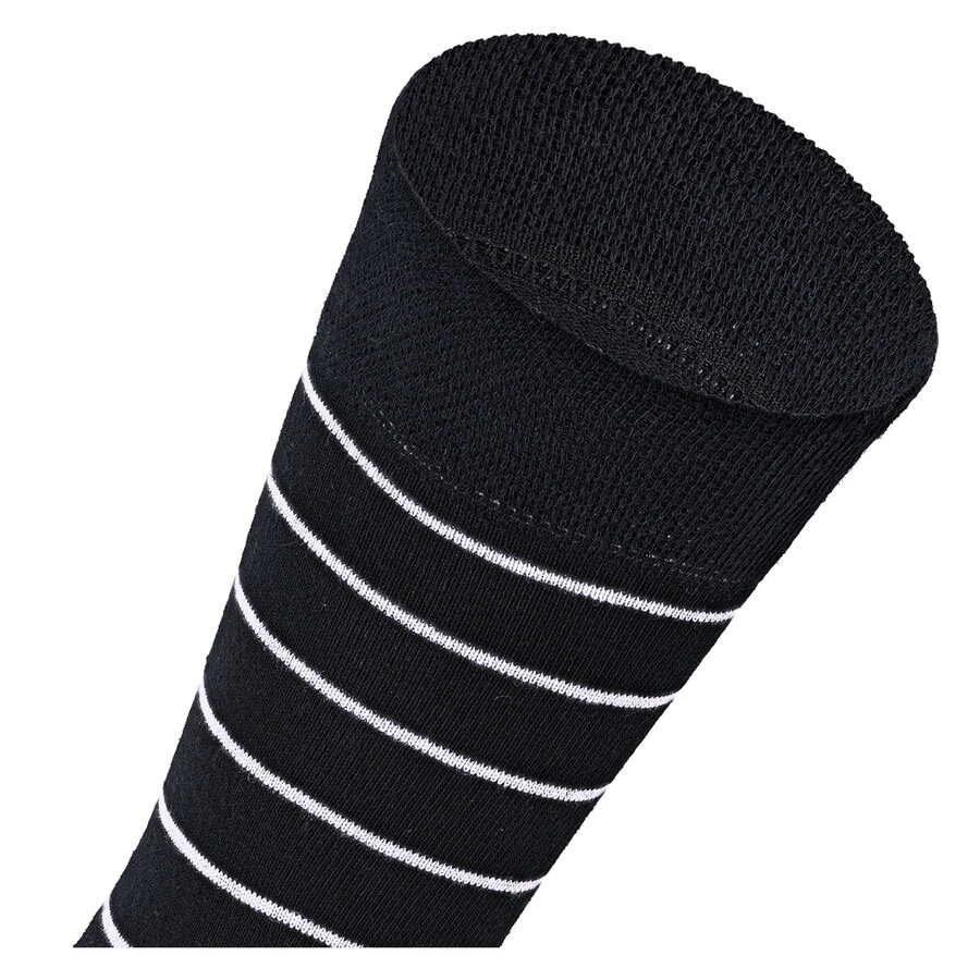 Baumwoll-Socken Streifen Muster schwarz Apollo - 16