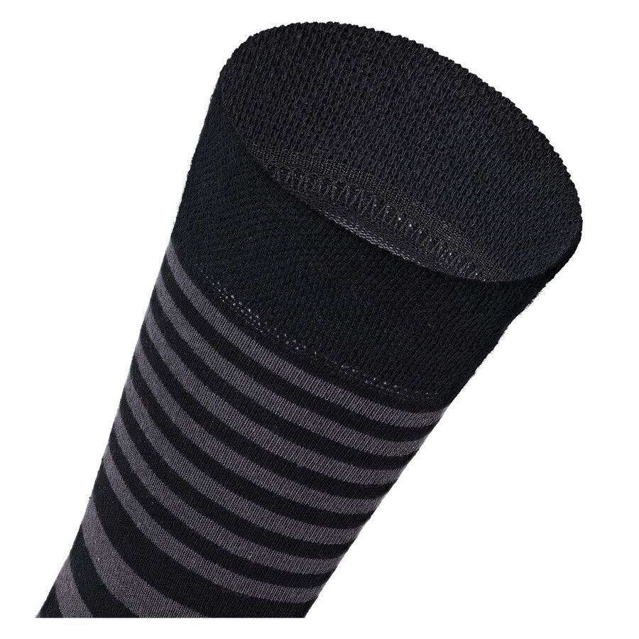 Baumwoll-Socken Streifen Muster schwarz Apollo - 4