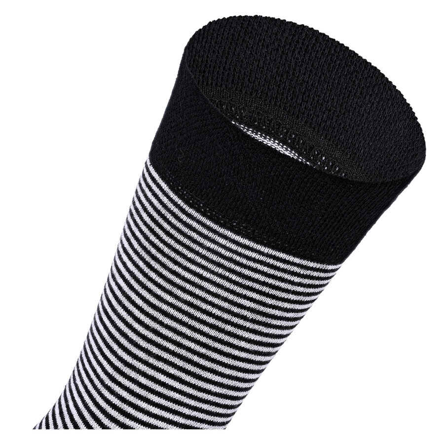 Baumwoll-Socken Streifen Muster schwarz Apollo - 17