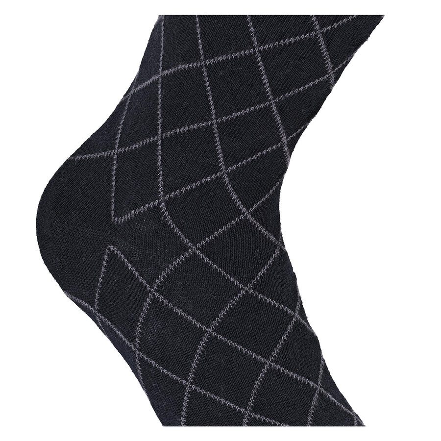 Baumwoll-Socken Streifen Muster schwarz Apollo - 7